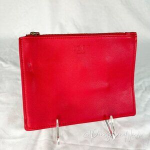Loft Outlet Faux Leather Clutch Purse Bag Red